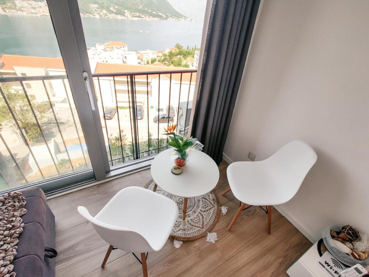 Brand New Studio With Panorama View Kotor Buitenkant foto
